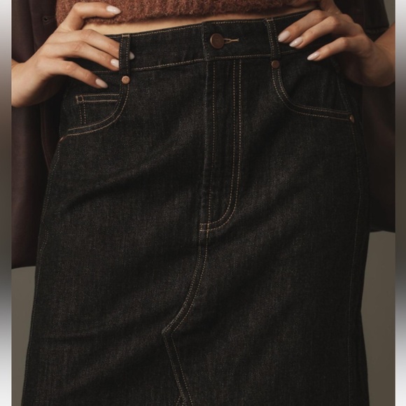 Pilcro puddle denim maxi skirt - Picture 3 of 5